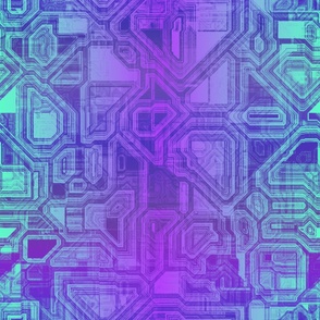 Cyber Rave Fabric, Wallpaper and Home Decor