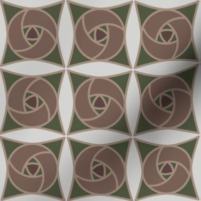 Geometric Pattern: Nouveau Rose: Woodland