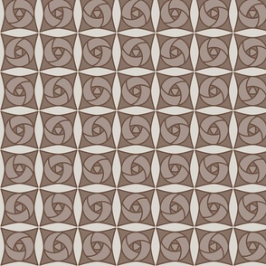 Geometric Pattern: Nouveau Rose: Brownstone