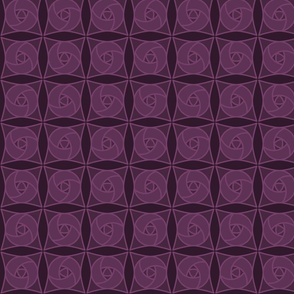 Geometric Pattern: Nouveau Rose: Aubergine Dark