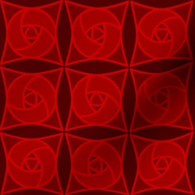 Geometric Pattern: Nouveau Rose: Ruby Dark