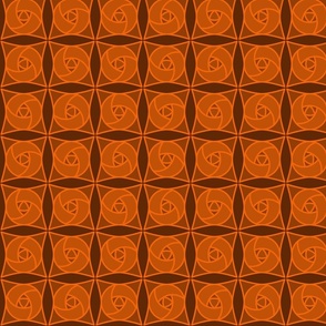 Geometric Pattern: Nouveau Rose: Tangerine Dark