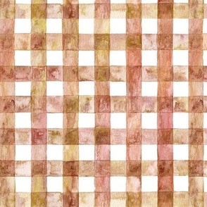 Gingham Tile Burnt Orange Medium