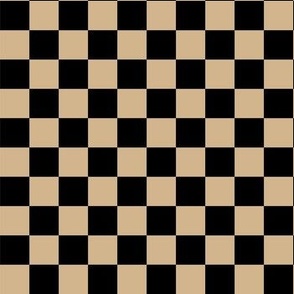 Checkerboard - Tan + Black - SMALL