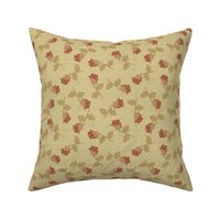 Nouveau Steampunk Rose On Yellow Cream 5 With Overlay - SMALL