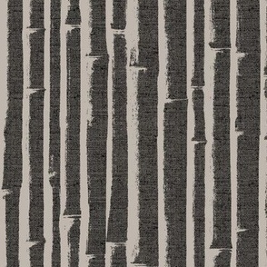 BoHo Bamboo Grasscloth Wallpaper -  Warm Gray/Black 