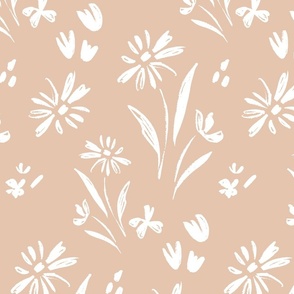 Wildflowers // Floral Print in Peach Pink