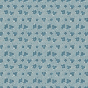 Flower Paisley Dot blue