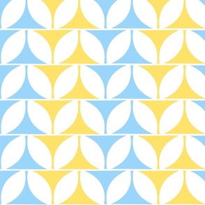 Leaves in Yellow and Light Blue