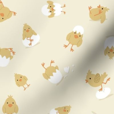 Silly Chicks - Cream, Large Scale