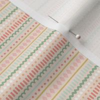 Spring Doodle Stripe - Blush, Small Scale