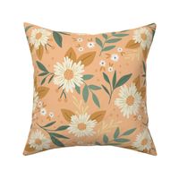 Bella Floral - Apricot, Large Scale