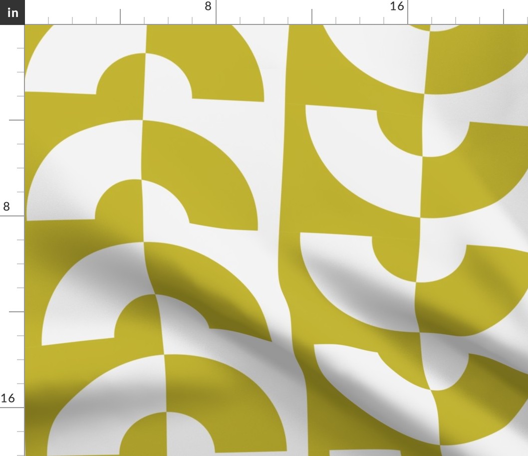 Mod Tilted Tile_Chartreuse