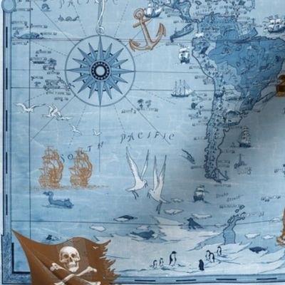 Blue Pirate Map