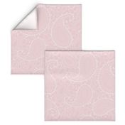 White Paisley on Cotton Candy Pink