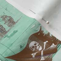 Green Pirate Treasure Map