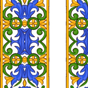 Majolica,Sicilian style ornamental pattern 