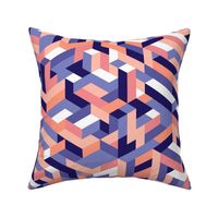 Pastel geometrics 3D isometric color blocks Wallpaper