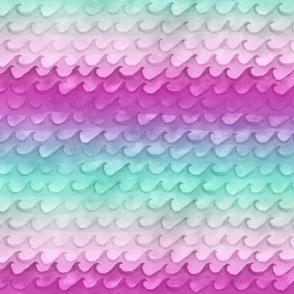 Mermaid Fish Scale, Rainbow Wave