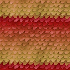 Gold Red Dragon Lizard Skin Scales, Large Scale