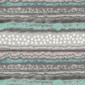 Wavy Gypsy Aqua Blue and Gray