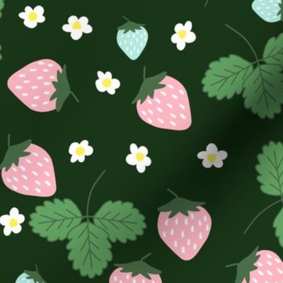 Jumbo Spring Strawberries, Ivy Green by Brittanylane