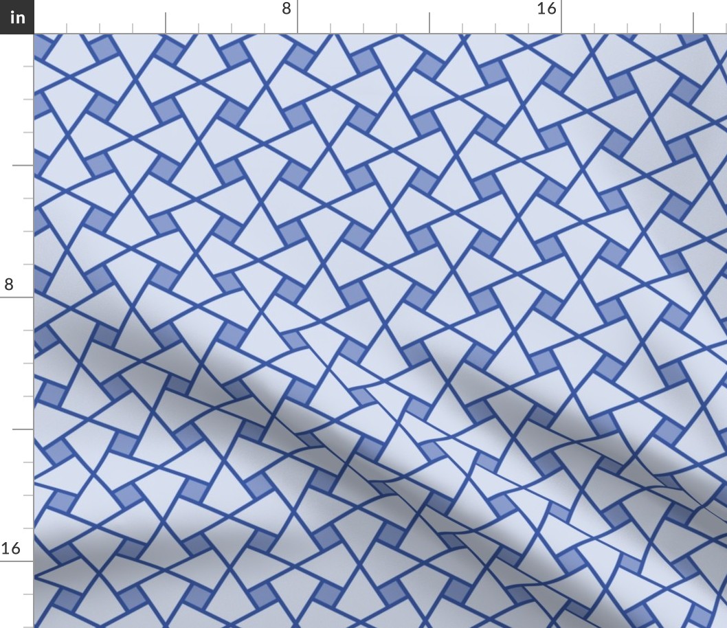 Geometric Pattern: Square Twist: Azure Light