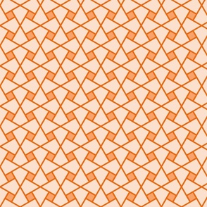Geometric Pattern: Square Twist: Tangerine Light