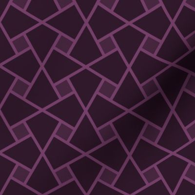 Geometric Pattern: Square Twist: Aubergine Dark