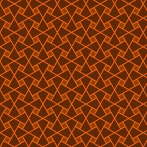 Geometric Pattern: Square Twist: Tangerine Dark