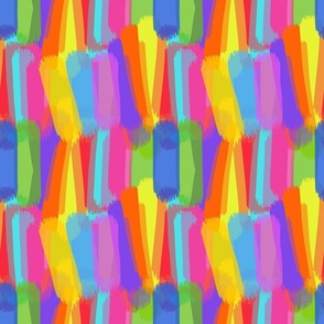 Painterly Rainbow Strokes (acrylic) - medium 