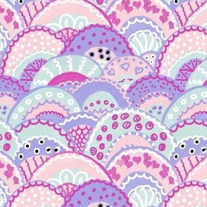 Cotton Candy whimsical hills 6”repeat 