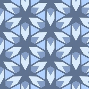 Blue Hexagon  Abstract Geometric Pattern
