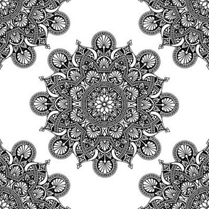 fortune mandala black and white