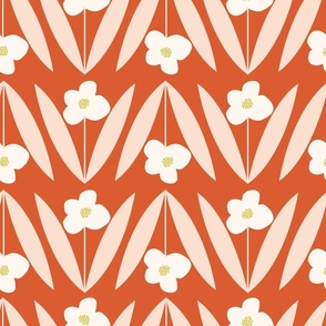 Ella Floral Lg | Peach + Orange