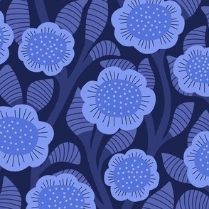 Dark blue flowers