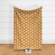 Mustard and White Tossed Floral