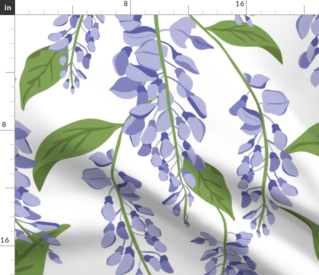 Wisteria Vines - White Purple Jumbo Scale