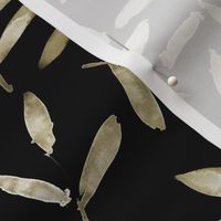 Gold on black leaves - larger scale p254-19-4