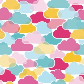 Barbiecore Clouds - Pink - Barbie Pink - Fuchsia - Green and Pink - Sky - Cellestial 