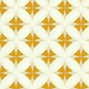 Cathedral Diamond Windows in Gold and Beige