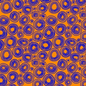 Abstract logs orange blue