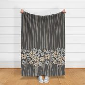 happy flowers in earth tones - large scale