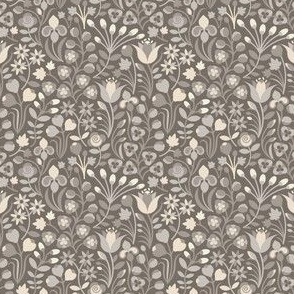 Spring Ditsy Floral in Warm Neutral Color