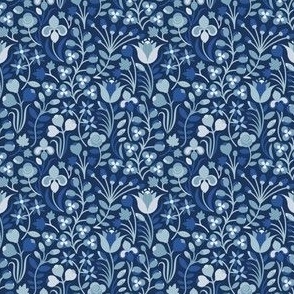 Ditsy Floral Print in Ceramic Blue