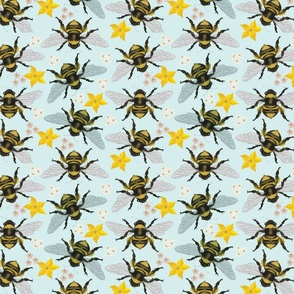 bees in a row green