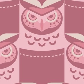 Owl In Pocket in Mute Pink Color Palette