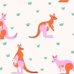 Kangaroos Pink Red