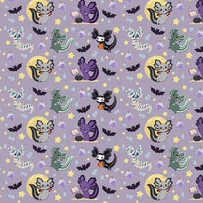 Spooky Axolotl Pattern