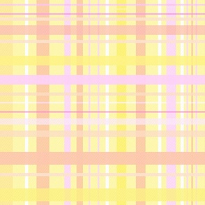 Y2K 90s plaid check yellow pink orange by Jac Slade